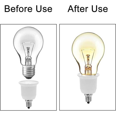 4x adaptateur de douille - Convertisseur de douilles E27 vers E14 - Adaptateur de support de lampe culot E14 pour ampoule LED - Bricolage