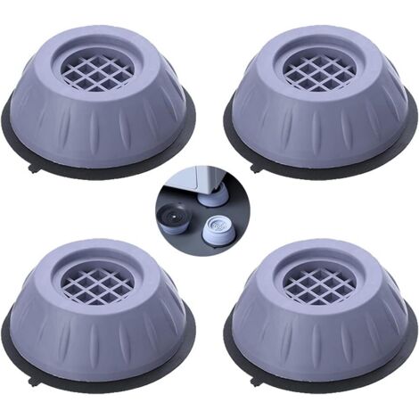 Amortisseurs lave linge,4 pièces Patins Anti Vibration Tampon, Universel Pieds Stabilisateur Piédestal pour Machine à Laver et Réfrigérateur sèche-linge(L)