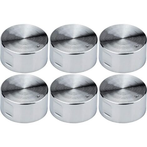 Aougo – Lot de 6 boutons de cuisinière à gaz 6mm – Alliage de zinc – Installation facile – Surface lisse et design moderne
