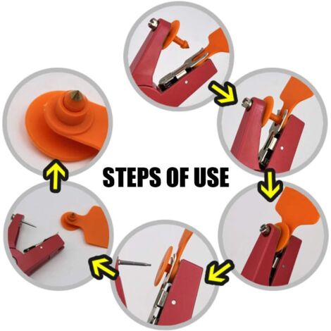 Pince à Marquer Oreilles Bovin – Marqueuse Professionnelle Alliage Solide Avec Aiguille De Rechange, Pour Vaches, Moutons, Porcs, Chiens