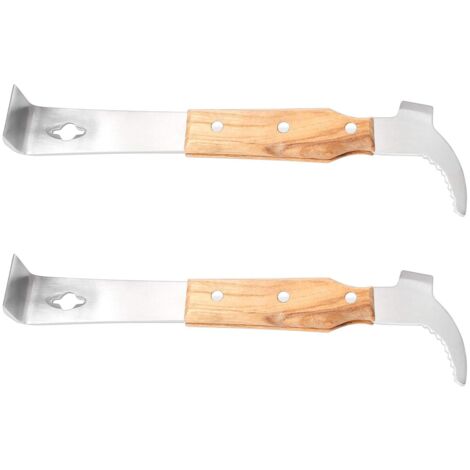 Grattoir de Ruche en Acier Inoxydable,2PCS Outil de la ruche Apiculture Grattoir Outil Abeille Ruche Outil Grattoir Grattoir De Ruche Outil Apicole Multifonction de Nettoyage de Ruche