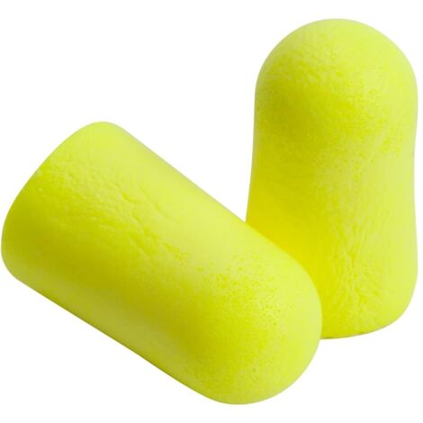 Bouchons d'oreille à usage unique，Bouchons d'Oreilles en Mousse, Bouchons d'Oreille Anti-Bruit pour Dormir, étudier, Travailler, Voyager, Projets, Construction (Yellow，60 paires)