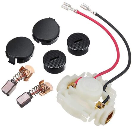 Brosse De Charbon + Support De Brosse + Casquettes + Couvercles De Capuchon Pour Kit Makita Cb430 Bga450 Bga452 Bjs160 Bjs161 (1/5)