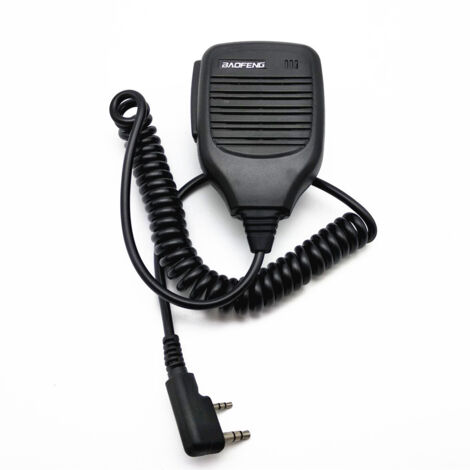 Micro Haut-Parleur 2 Broches Talkie Walkie Micro Portable Compatible avec Talkie Walkie Baofeng UV-5R BF-888S BF-88E RT24 RT22 RT27 Kenwood WOUXUN TYT HYT (1 Pcs)