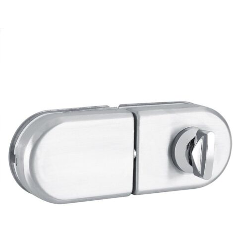 Serrure de Porte de Demi-cercle de 10 12mm Verrou d'acier inoxydable avec des clés pour Porte en verre Unilatérale Ouvrez / fermez l'utilisation de salle de bains de bureau d'hôtel (1/5)