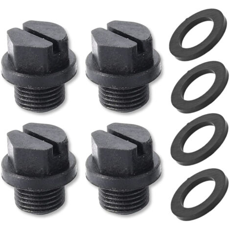 Paquet de 4 Bouchons de Vidange avec Joints Toriques Bouchon de Pompe Filtres de Piscine Bouchon de Pompe de Vidange de Piscine de Remplacement SPX1700FG pour Pompes Hayward