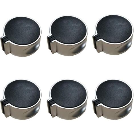 6 Pièces Boutons Four Cuisinière, Cuisinière à Gaz Boutons, Bouton Cuisinière à Gaz, Bouton Gaz, Alliage Universel Mode Interrupteur à 45° Noir Bouton Gaz pour Cuisine à Domicile, 8 mm (1/5)