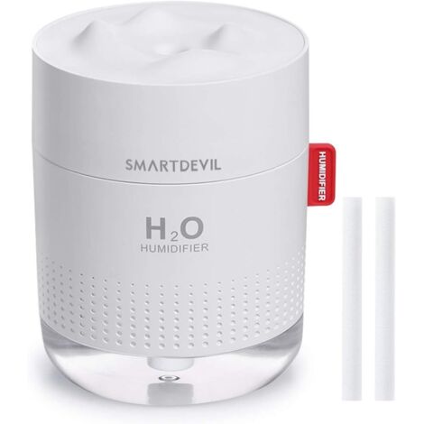 Mini Humidificateur d'air bebe, Pas de batterie, Portable Humidificateur d’Air Maison, USB Humidificateur d’Air Chambre Silencieux pour Bureau, Arrêt Automatique(500ml) - 2 Filtres (1/5)