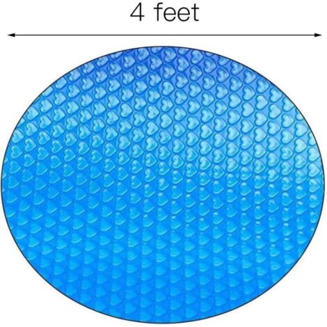 Aougo – Bâche de piscine solaire ronde 120 cm – Film isolant thermique – Réduit l'évaporation – Protège des UV – Chauffage de bassin extérieur