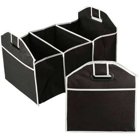 Boîte de Rangement de Voiture en Non Tissé, Organisateur de Coffre de Voiture, Boîte de Rangement de Voiture, pour La Banquette Arrière d'Une Voiture
