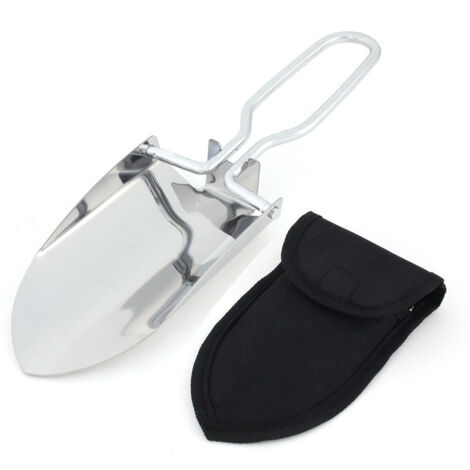 Pelle De Jardin Pliante, Pelle Pliante en Acier Inoxydable avec Pochette De Transport, Jardin De Voiture Multitoques Outil D'accident D'accident De Neige pour La Randonnée Sac À Dos Jardinage (1/5)