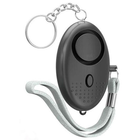 Alarme Personnelle, Anti Agression Porte-Clés - 130dB Alarme de Poche de Sécurité d'urgence avec Lumière LED - Avertisseur de Prévention pour Les Femmes et Enfants (Noir)