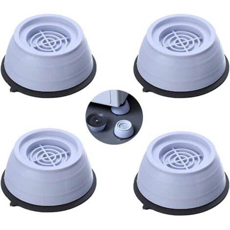 Amortisseurs lave linge,4 pièces Patins Anti Vibration Tampon, Universel Pieds Stabilisateur Piédestal pour Machine à Laver et Réfrigérateur sèche-linge(S)