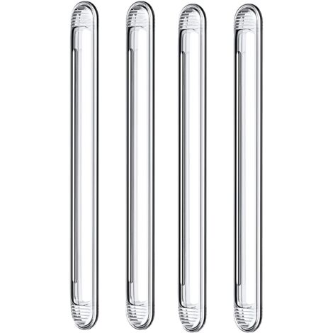 Pare-chocs en silicone transparent pour porte d'armoire, porte de voiture, tiroir, porte de douche, couvercle de toilette (4 longs) (1/5)