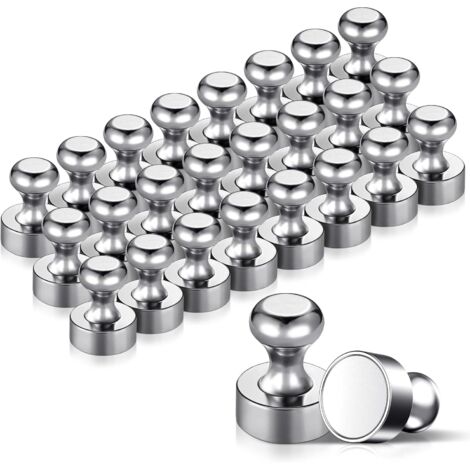 24PCS Magnet Métalliques Aimant 12x16mm - Aimants en Acier Inoxydable Aimants Frigo pour Tableau D'affichage, Réfrigérateur etc. - avec Boîte de Rangement (1/6)