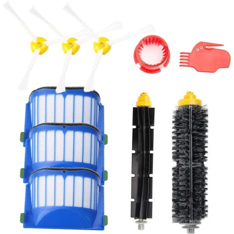 Accessoire pour iRobot Roomba Série 600 Kit d'entretien avec Brosses & Filtres pour,kit de Recharges pour Roomba Série 600 605 610 612 615 616 620 621 630 645 650 651 655 660 665 670 671 675 680 681 6