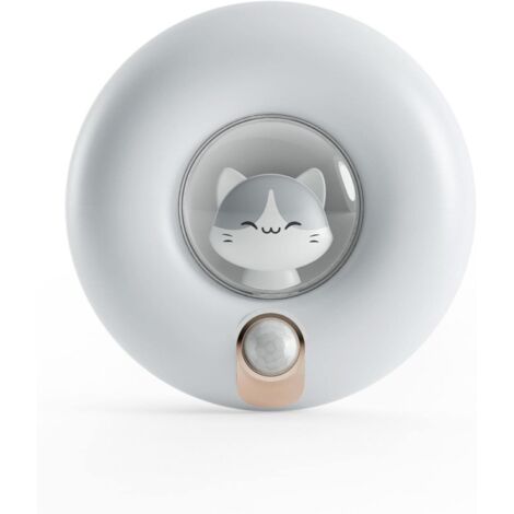 Veilleuse à capteur de mouvement rechargeable pour enfants, éclairage d'armoire à intensité variable pour placard, chambre, couloir, abri de toilette, garage (1/5)