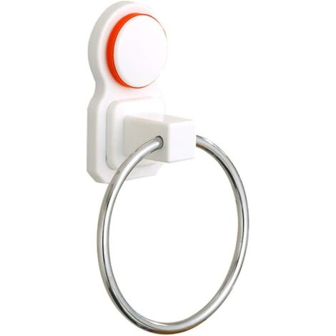 Facile Anneaux Porte-Serviettes,Ventouse De Salle De Bains Porte-Serviette,Acier Inoxydable Porte-Bagages,Convient À Cuisine Un Hôtel Installation Sans Trou/blanc / 14 cm. (1/5)