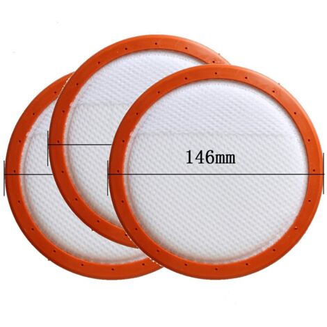 Filtre pour aspirateur en coton lavable rond pour Midea aspirateur C3-L148B C3-L143B VC14A1-VC 146 mm Eléments de filtre HEPA 3 pièces (1/4)