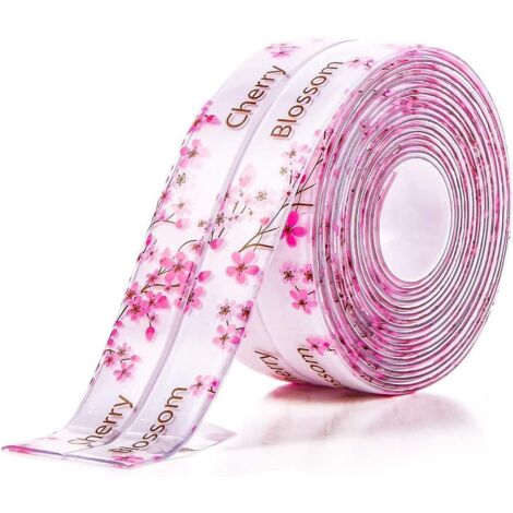 Ruban de calfeutrage auto-adhésif Bande de calfeutrage Super Stick Ruban d'étanchéité étanche pour évier, ruban anti-moisissure pour cuisine, baignoire, toilettes et coin de mur, 1,5 pouces x 10,5 pie