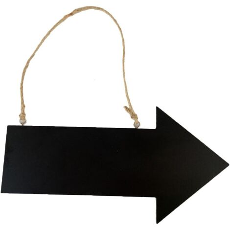 Panneau en Bois Signe Flèche Fléchage Signes Signes de Craie Réutilisables Tableau directionnel Pendaison de Crémaillère Cadeau (Noir) (1/5)