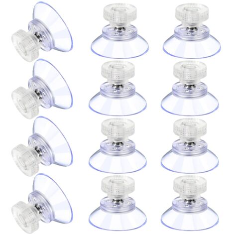 Aougo – Lot de 12 ventouses en PVC transparent – Anti-collision – Fixation sur surfaces lisses – Pour objets jusqu'à 5kg