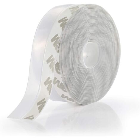 Bande d'Etanchéité en Silicone, Bande d'étanchéité Auto-adhésive Porte Bas Joint Strip Porte Coupe-Bise joint de fond de porte Imperméable, Coupe-vent,Anti-poussière,Anti-bruit(35mm x 5M) (1/5)