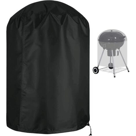 Housse pour barbecue Sphérique Imperméable Anti-déchirure Tissu Oxford 210D Anti-UV avec sangle latérale coupe-vent Noir Φ70 x 70 cm (1/4)
