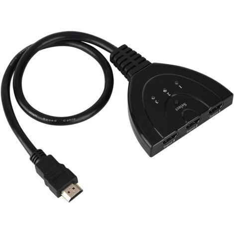 Convertisseur Audio HDMI Commutateur de Commutation Vidéo 1080P Câble de Conversion pour Adaptateur de Signal Fractionné HDMI 3 en 1 Sortie(50cm)