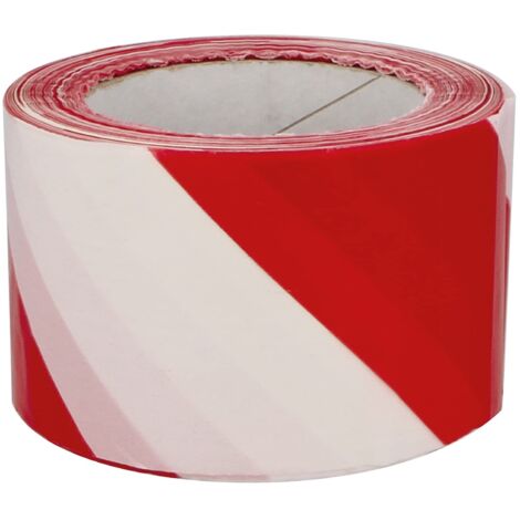 Ruban de marquage de zone rouge et blanc - 70 mm x 33 m, ruban de marquage d'avertissement pour délimiter les espaces et les avertissements NPTERBL (1/3)