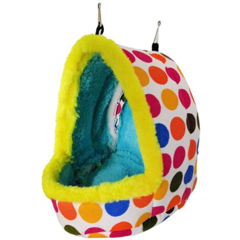 Oiseau Suspendu Hamac Hiver Chaud Perroquet Nid Maison Lit en Peluche Câlin Animal Grotte Hamac Jouet pour Conure Inséparable Perruche Perruche Cockatiel Cage Accessoire (1/4)