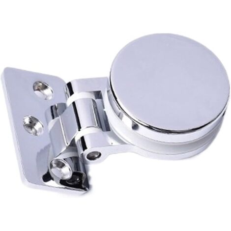 2 pièces de charnières de porte en verre, adaptées au verre de 5 à 8 mm d'épaisseur, traitement de surface de finition miroir (1/3)
