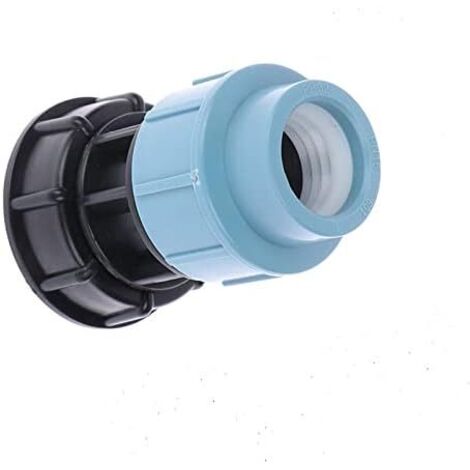 Adaptateur de réservoir IBC S60X6 avec connecteur MDPE droit de 25 mm Compatible avec les conteneurs IBC standard du Royaume-Uni et de l'UE