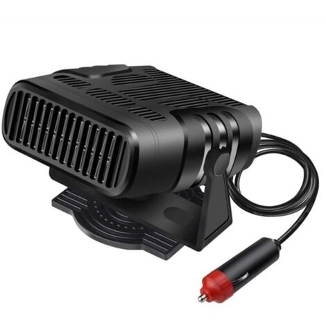 Pare-brise Désembueur,Chauffage de voiture 12V 150W avec prise  allume-cigare Chauffage, rapide Ventilateur de voiture rotatif