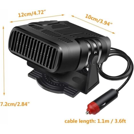 Chauffage de Voiture, 150 W 12 V, Anti-buée Prise Allume-Cigare, Ventilateur Portable 2 en 1, Chauffage/Refroidissement Rapide - Auto Chauffage de Voiture, 150 W 12 V, Anti-buée Prise Allume-Cigare, Ventilateur Portable 2 en 1, Chauffage/Refroidissement Rapide - Auto