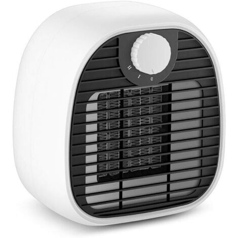 Mini Chauffage Soufflant, Radiateur Soufflant Électrique 400W Radiateur de Bureau Petit Radiateur Domestique Chauffage Électrique de Bureau Chauffe- Espace Personnel Mini Ventilateur(blanc)