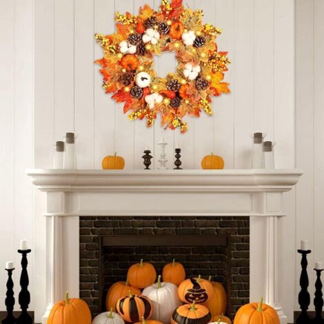 Citrouille Artificielle Dorée Blanc 20 Cm – Décoration Automne Halloween Thanksgiving Noël, Aspect Réaliste Et Élégant