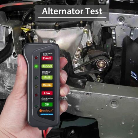 Testeur de batterie numérique 12V, voltmètre et système de charge Testeur de batterie numérique 12V, voltmètre et système de charge