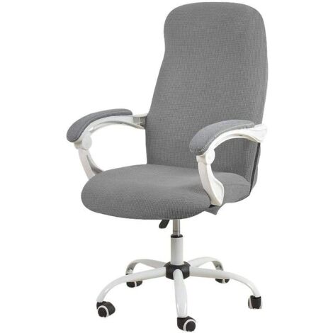 Aougo – Housse de chaise extensible en tissu jacquard imperméable – Taille M pour chaises de bureau – Ajustement antidérapant – Lavable en machine
