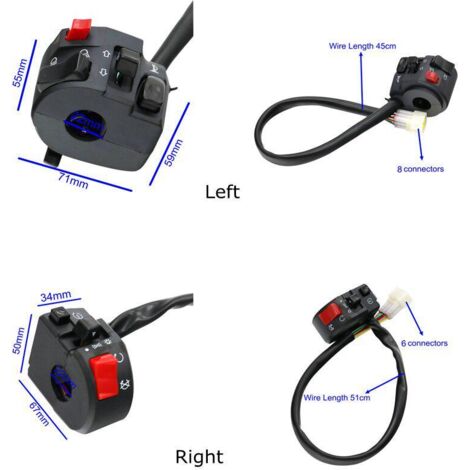 TUER L'INTERRUPTEUR MARCHE/ARRÊT DU MOTEUR POUR MOTO GUIDON 2 MM