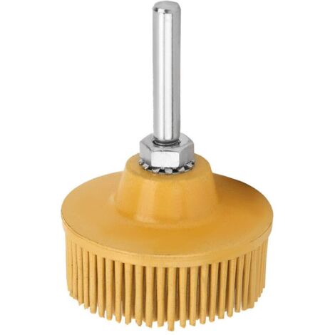 Brosse Abrasive en Caoutchouc émeri pour Disque à Poils de 2 Pouces Brosse de Polissage pour Meule de Polissage pour L'élimination de la Rouille des Bavures(jaune) (1/5)