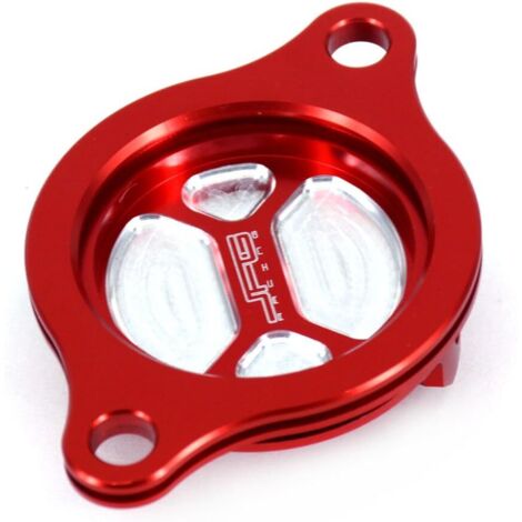 Bouchon de filtre à huile pour Honda CRF450R 2002-2008 CRF450X 2005-2016 Rouge (1/5)