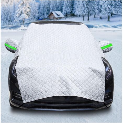 Couverture Pare Brise Voiture Repliable, Bâche Anti Givre Universelle Voiture avec Crochets élastiques-Silver 255 235 cm (1/5)
