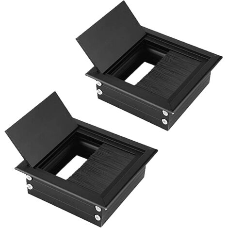 2 Pièces Passe Câbles Encastrable, Trou de Câble Couvercle Bureau, Couvercle Trou Bureau D'ordinateur, pour Pupitre, Bureau D'ordinateur (8 x 8 cm/ 3,14 x 3,14 Pouces) (1/5)