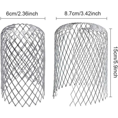 Lot De 6 Filtres Gouttière Aluminium Extensibles + 10 Serre-Câbles – Garde-Gravier Anti-Mousse & Débris Pour Tuyaux 3-8 Cm