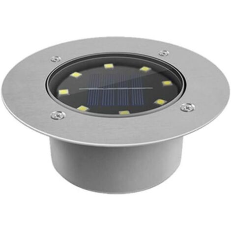 Aougo – Spot LED encastrable solaire extra plat – Dimmable – Étanche IP65 – Lumière chaude – Installation facile – Pour cour et chemin