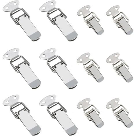 12 Pièces Serrure De Tension Verrouillage De Levier De Verrouillage De Boîte En Acier Inoxydable Avec Haute Étanchéité Pour Coffre-fort De Coffre De Tiroir De Boîte À Outils(2 Tailles) (1/5)