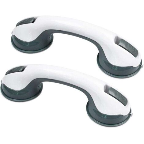 Aougo – Barres de maintien antidérapantes pour douche – Ventouses sécurisées – Plastique durable – Charge maximale 150kg – Lot de 2