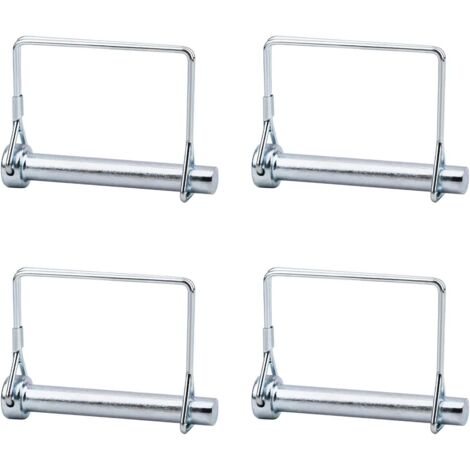 4pcs Goupille de verrouillage de l'arbre, 3/8" Galvanisé carrée boucle de fil Goupille pour Trailers Ferme Jardin Pelouse (1/5)