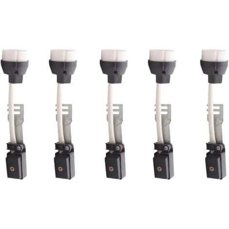 Memkey – Lot de 5 douilles GU10 avec boîte de jonction isolée – Résistantes jusqu'à 250°C – Pour ampoules LED et halogènes – Connecteurs 2A 250V